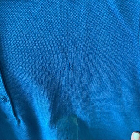Calvin Klein Polo  NWT Size Large Y2K blue - Picture 5 of 9